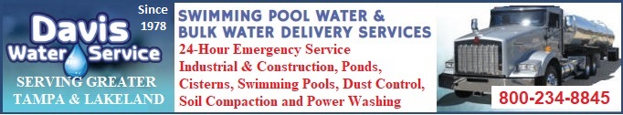 Davis Water Service Lakeland Tampa Pool Water emergency bulk